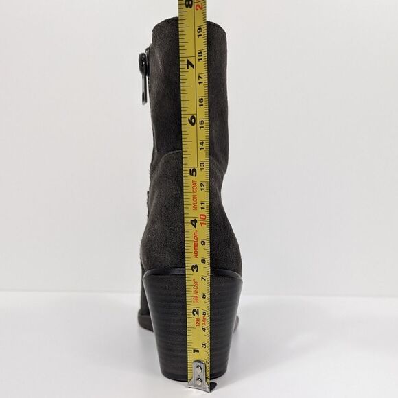 Vince Mavis Wedge Ankle Boots Charcoal Gray Suede Women's 7 - Picture 9 of 9